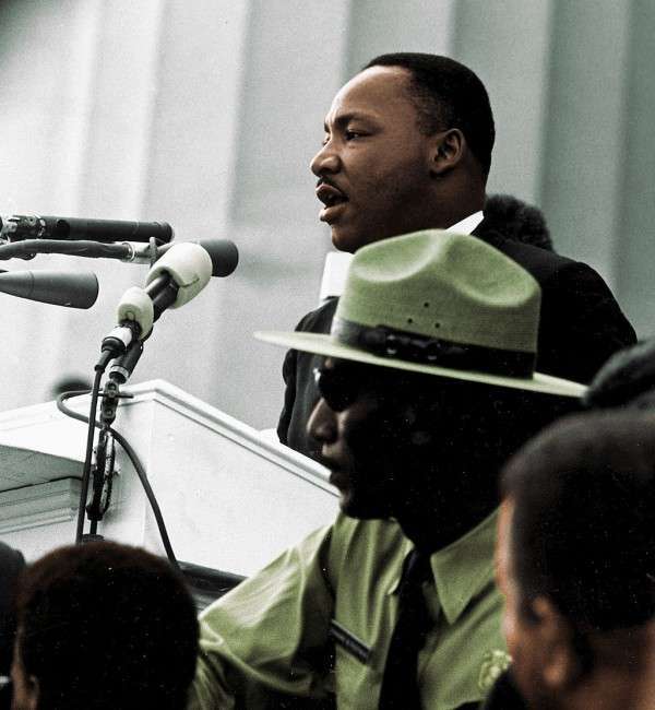 Martin Luther King, Jr. giving his "I Have a Dream" speech in Washington, DC.