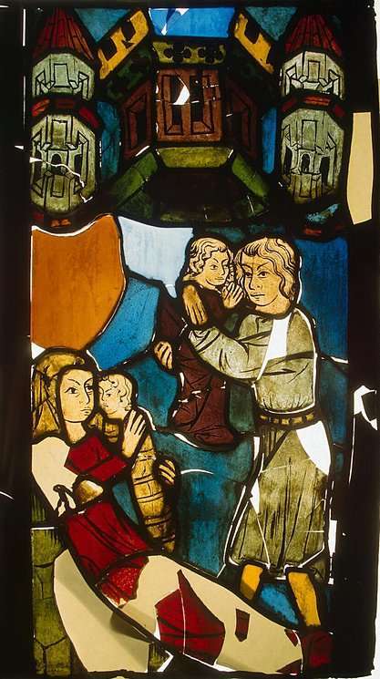 Stained-Glass-Panel-the-Birth-of-Cain-and-Abel
