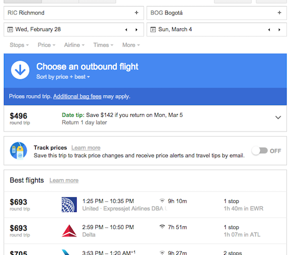 Where to find the old Google Flights site